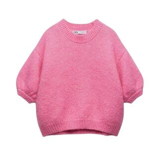 Zara Pink Crew Neck Sweater